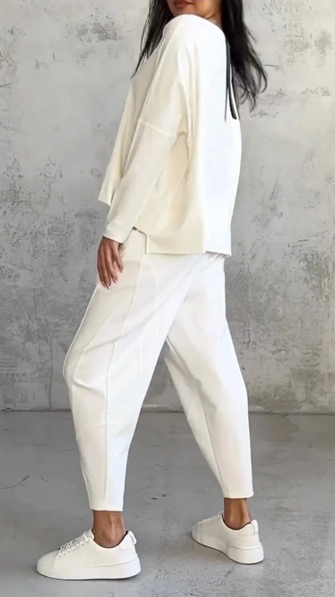 Nora | Casual Round Neck Long Sleeve Two-Piece Suit