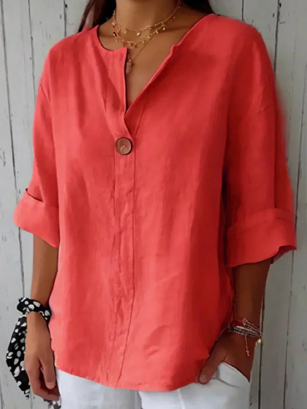Roisin | Relaxed V-Neck Blouse