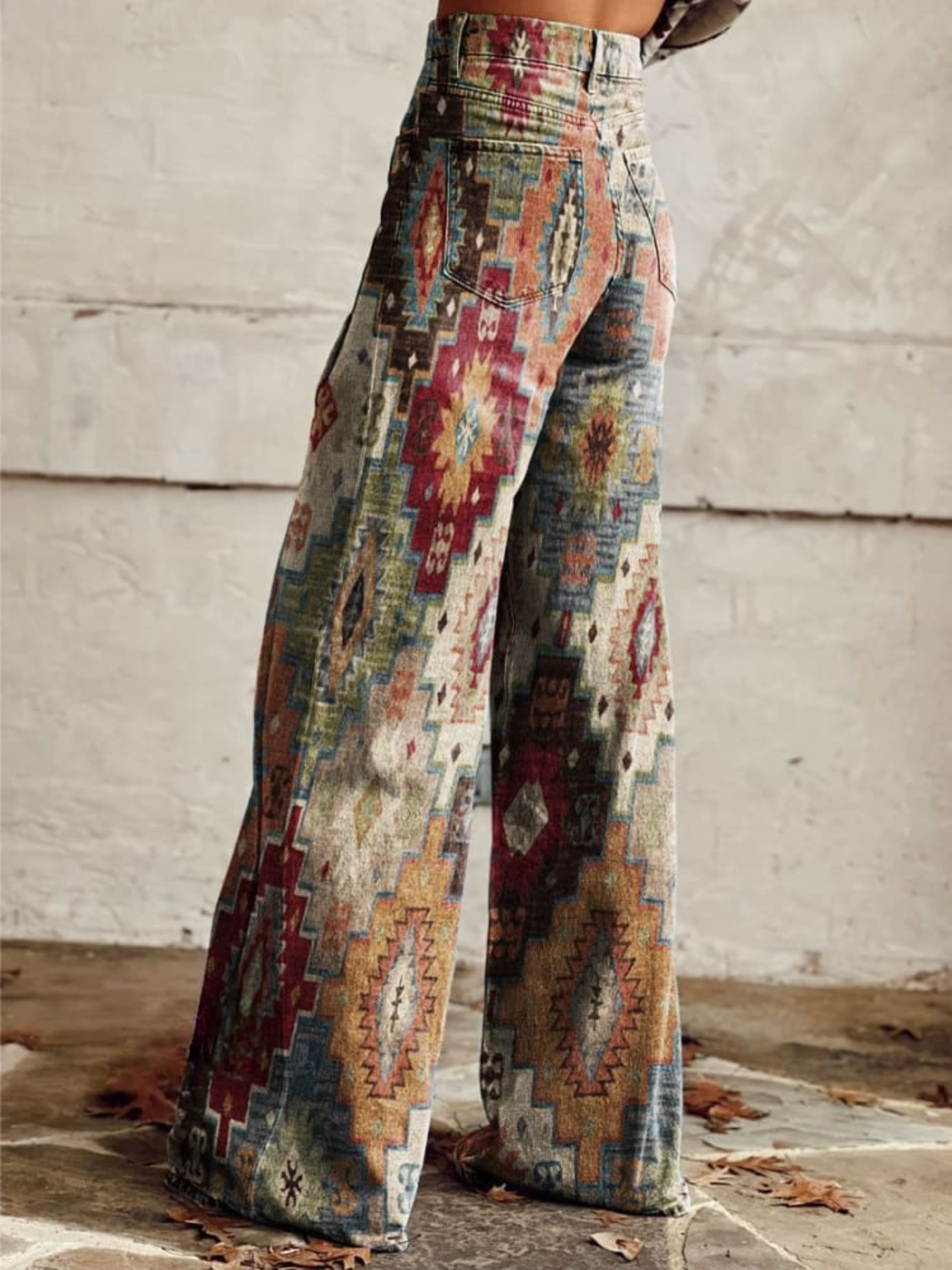 Selena | Bohemian Retro Wide-Leg Trousers