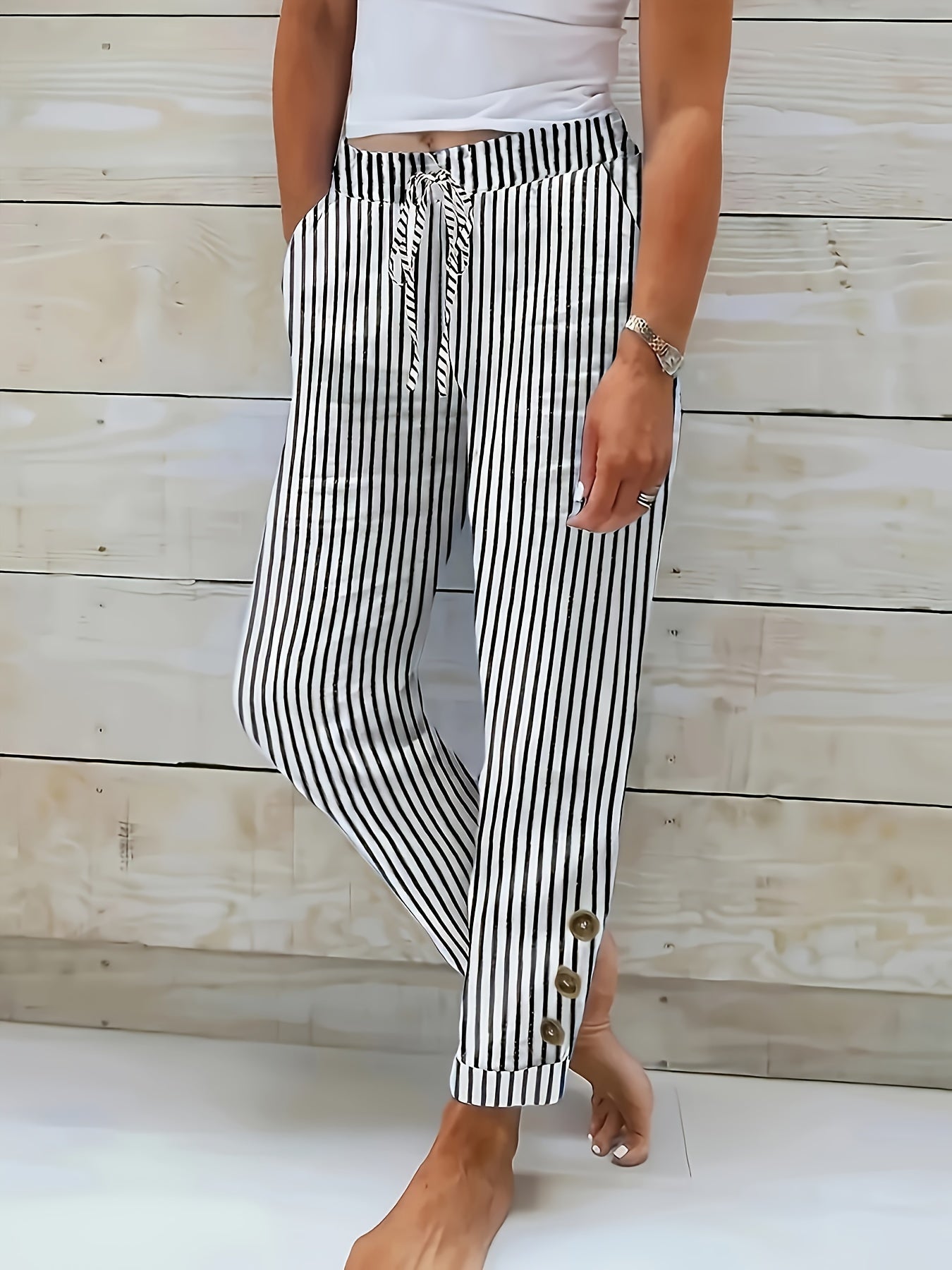 Quinn | Relaxed Striped Pants
