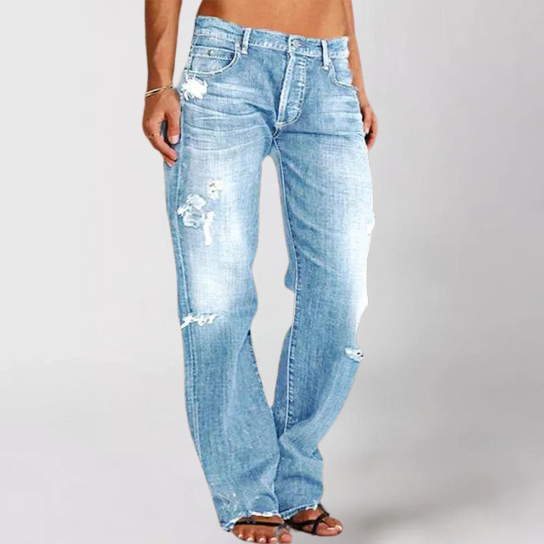 Valeria | Relaxed Fit Wide-Leg Denim Jeans