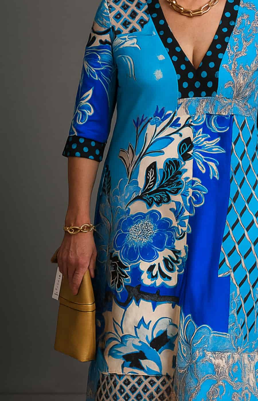 Paloma | Colorful maxi dress with elegant contrasts