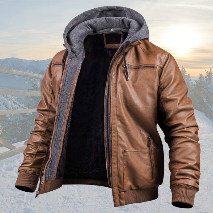 Eamon | Leather Winter Jacket