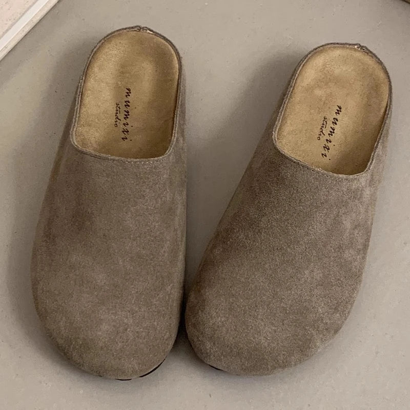 Crestar | Stylish Women's Flat Mules – Soft, Cozy & Retro Spring Slides