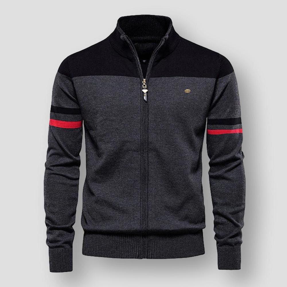 Eoin | Retro Striped Bomber Jacket