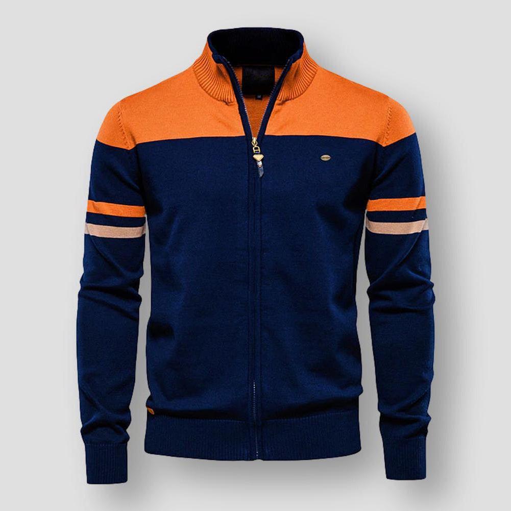 Eoin | Retro Striped Bomber Jacket