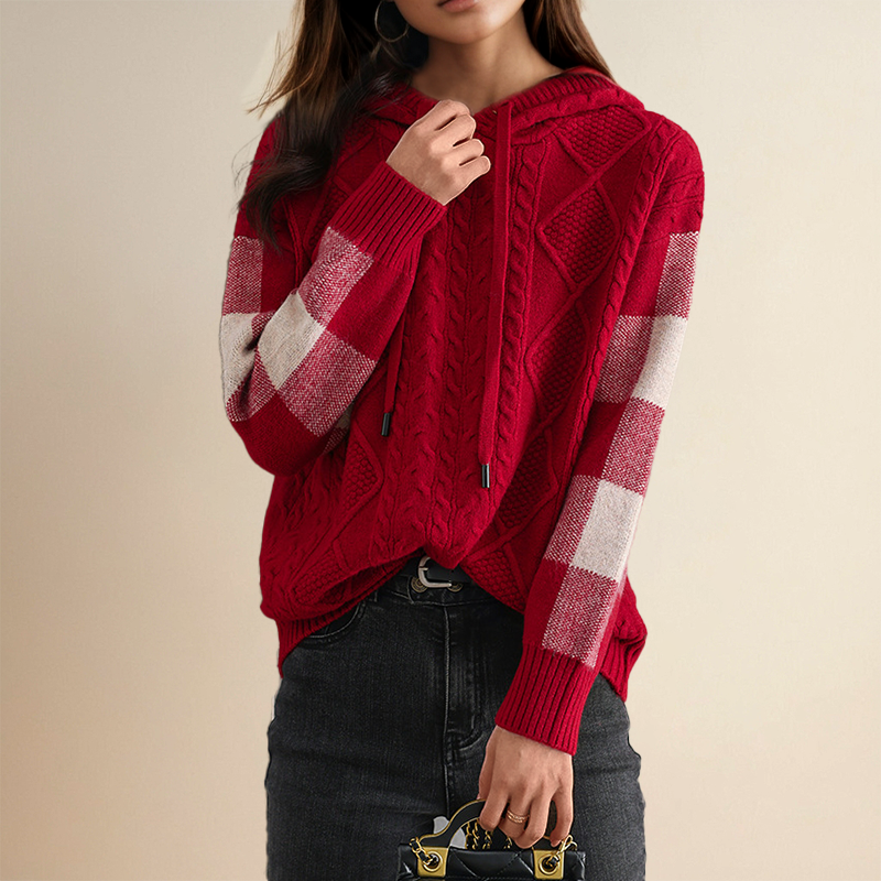 Vera | Jacquard Hooded Sweater