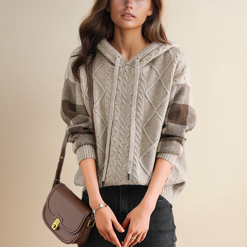 Vera | Jacquard Hooded Sweater