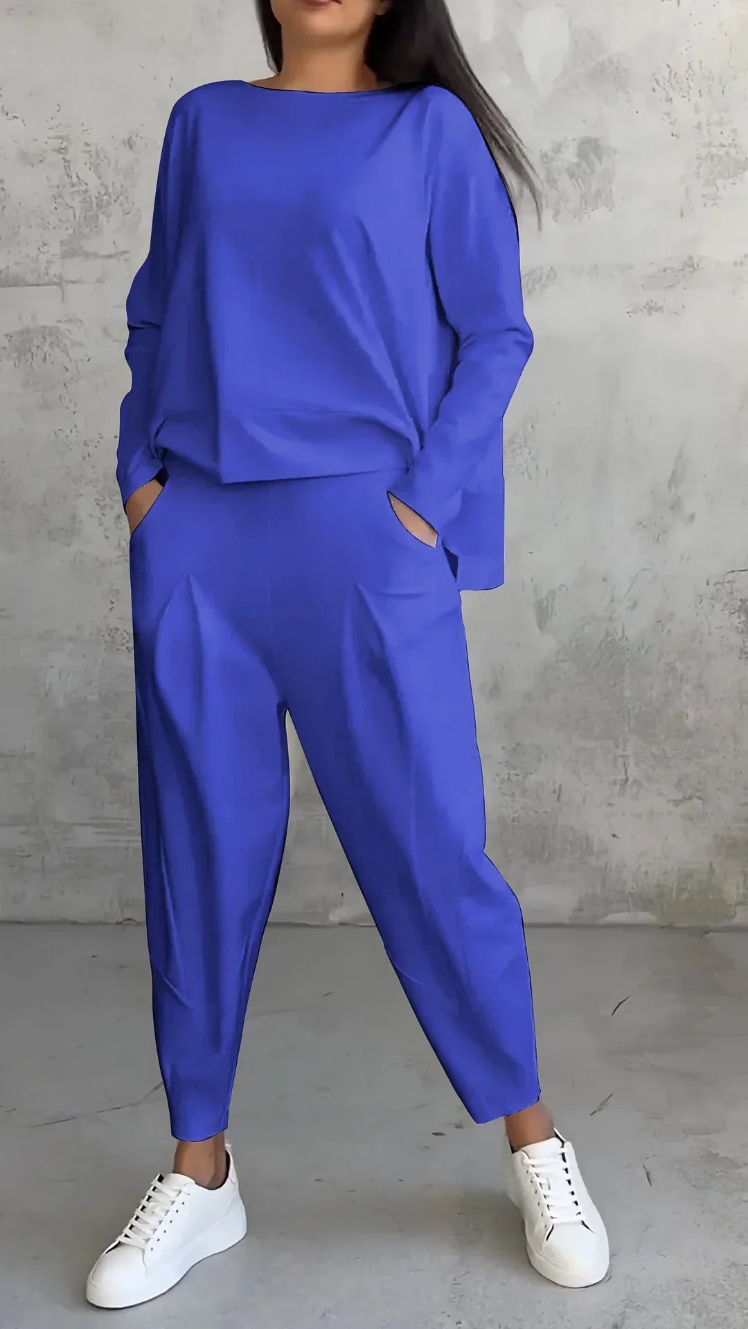 Nora | Casual Round Neck Long Sleeve Two-Piece Suit