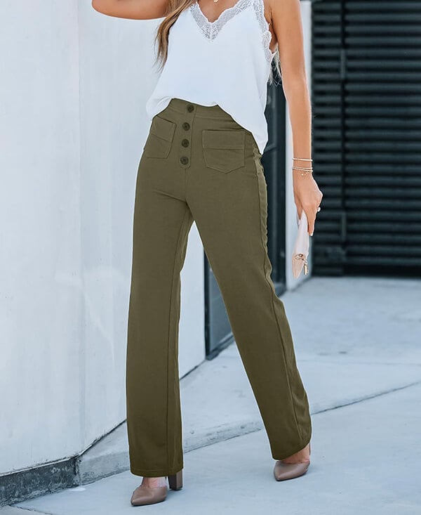 Luciana | High-Waisted Elastic Casual Pants