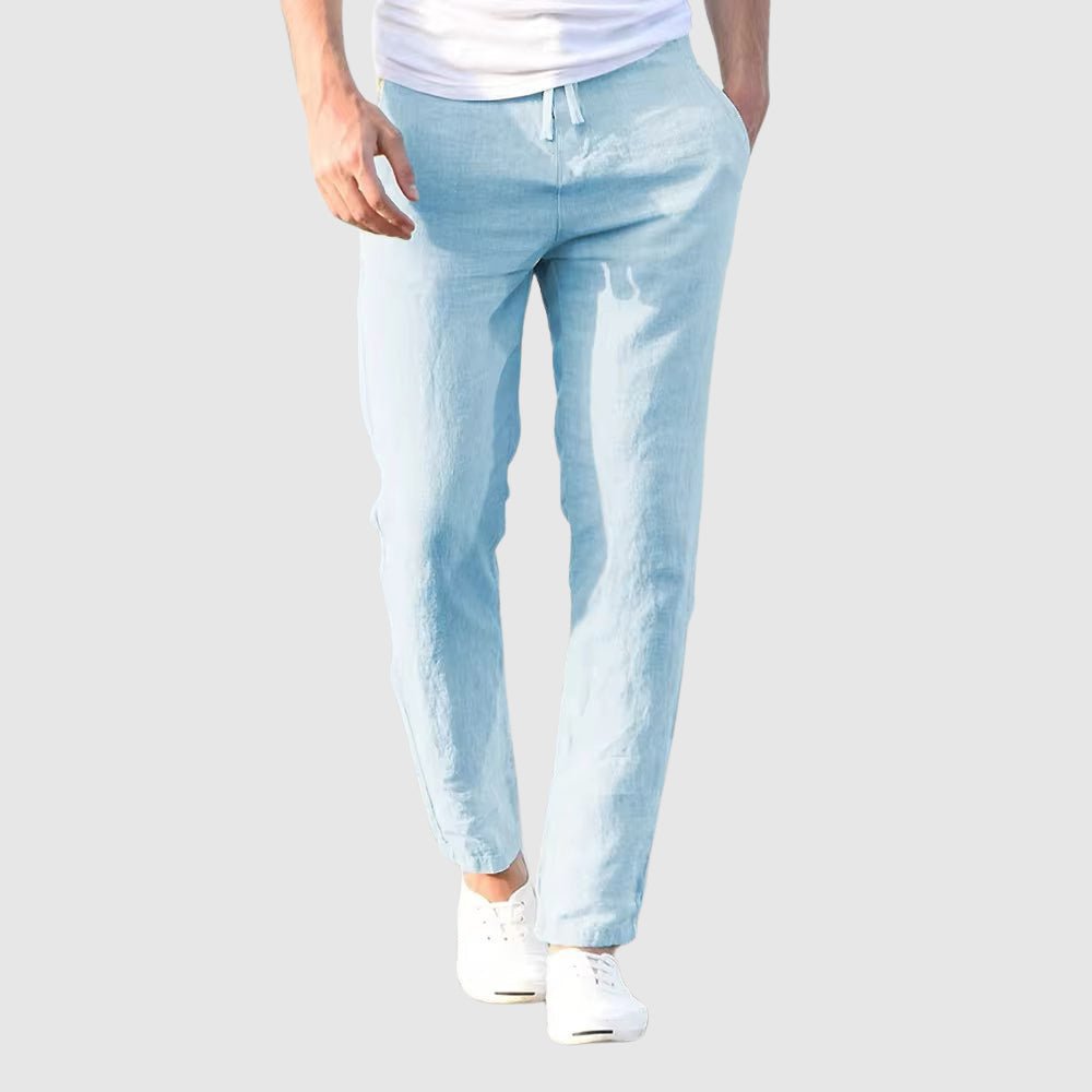 L’Artisan Cut Linen Pants by Henri Duval