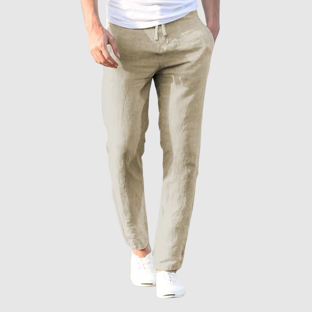 L’Artisan Cut Linen Pants by Henri Duval