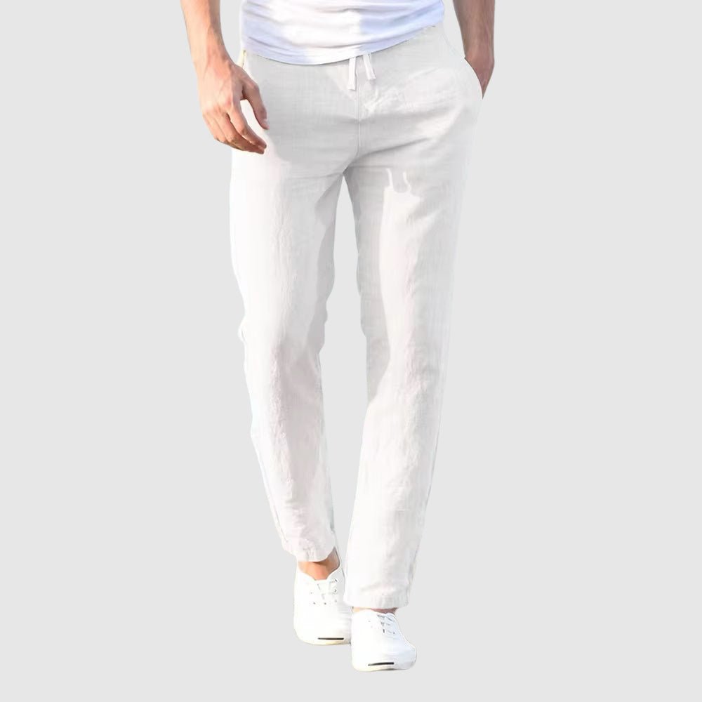 L’Artisan Cut Linen Pants by Henri Duval