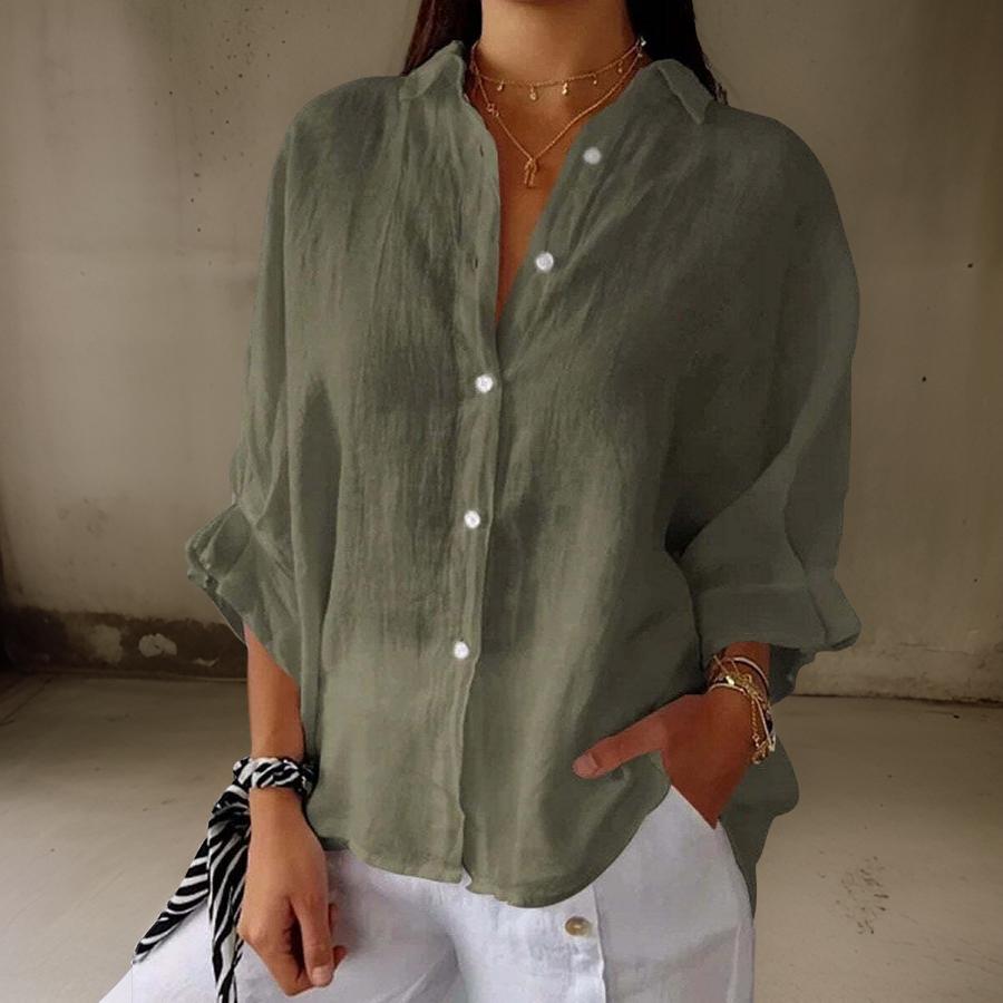 Aislinn | Elegant Linen Blouse
