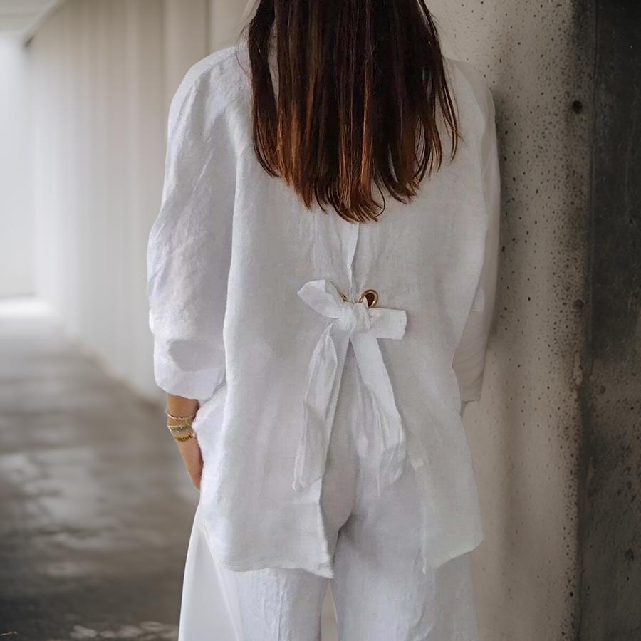 Aislinn | Elegant Linen Blouse
