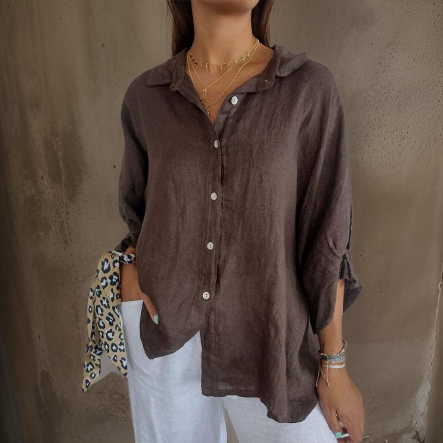 Aislinn | Elegant Linen Blouse