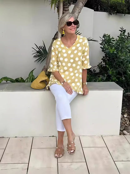 Elise | Printed Vintage Top