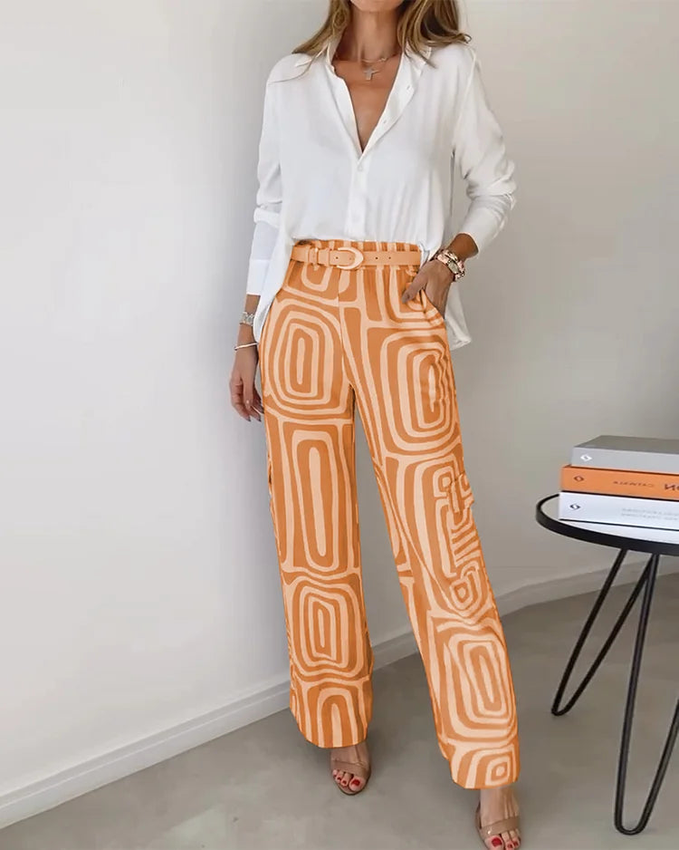 Kaia | Geometric Palazzo Set