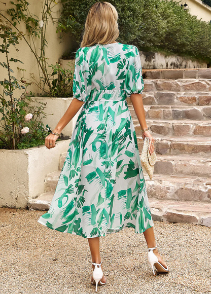 Estina | Elegant Bloom Midi Dress