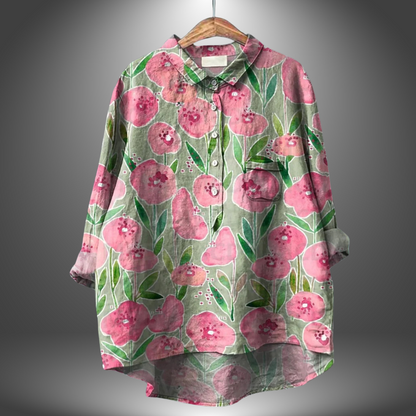 Eira | Handcrafted Floral Shirt