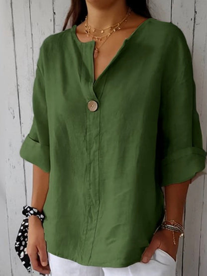 Roisin | Relaxed V-Neck Blouse