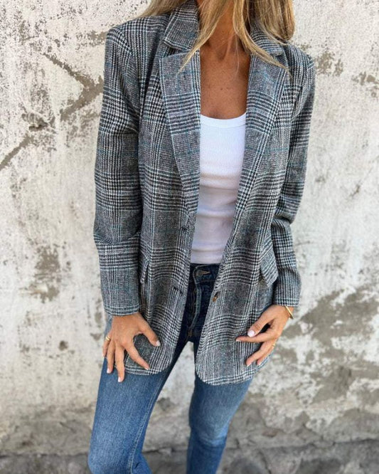 Daphne | Timeless Checked Blazer
