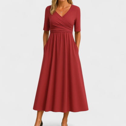 Emily – Elegant Midi Dress for Any Occasion