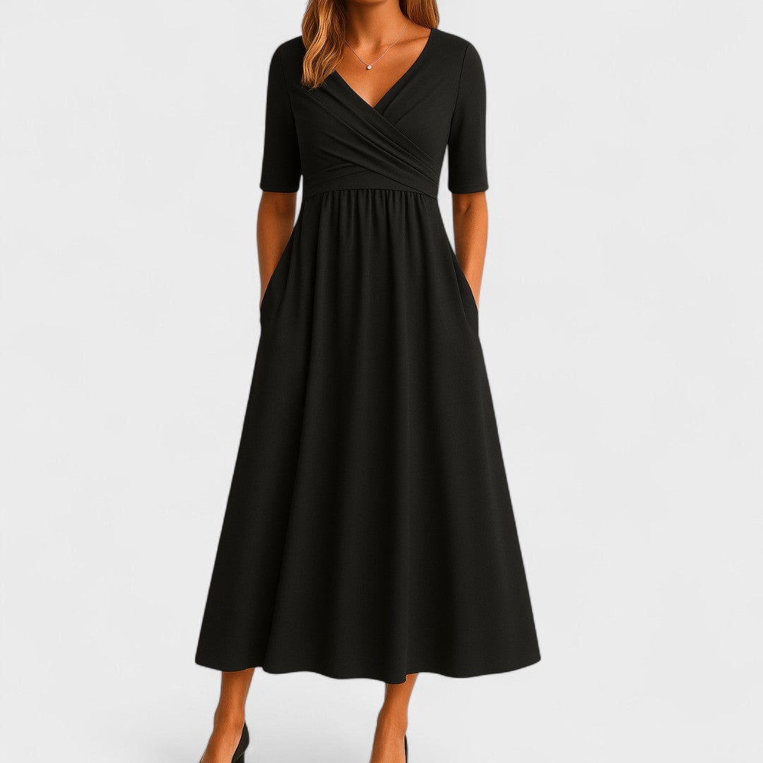 Emily – Elegant Midi Dress for Any Occasion