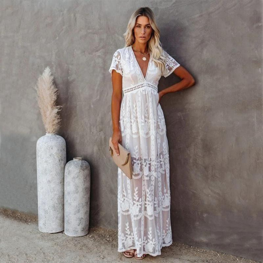 Elise | Summer Dress with Lace Detail