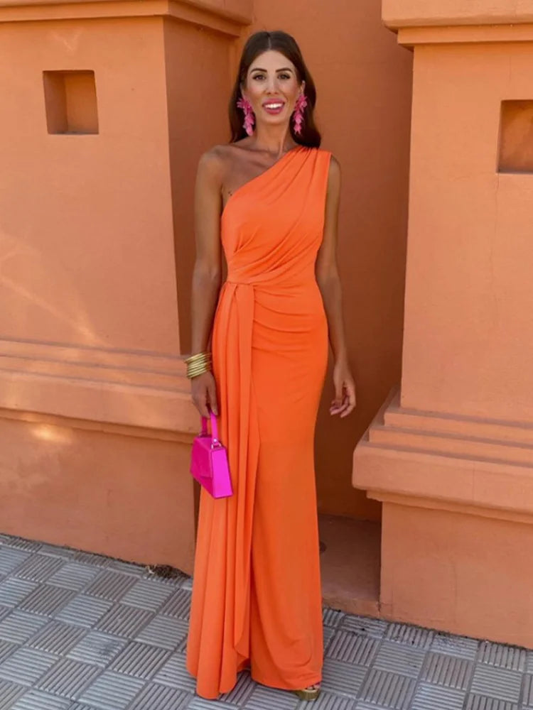 Lia™ | Asymmetric Long Dress: