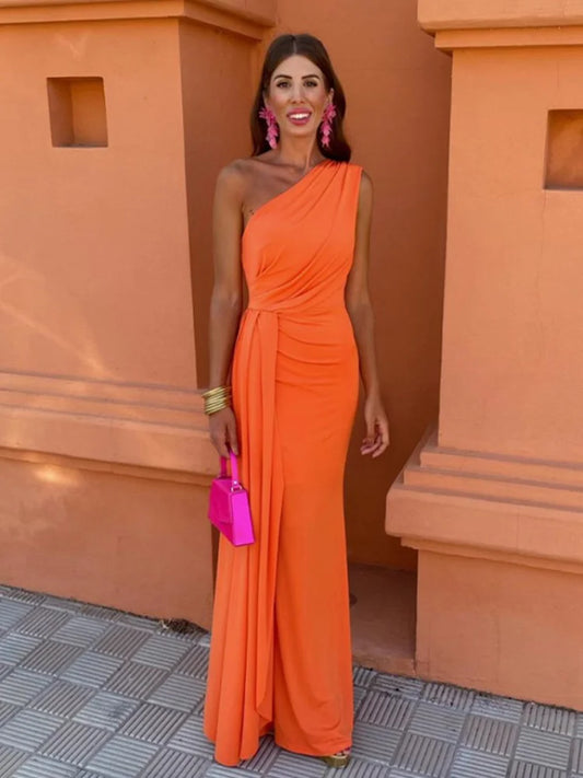 Lia™ | Asymmetric Long Dress: