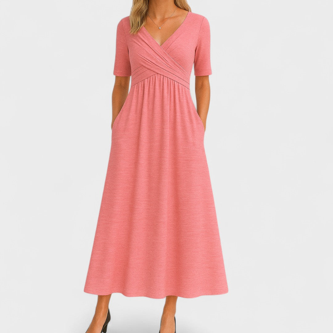 Emily – Elegant Midi Dress for Any Occasion