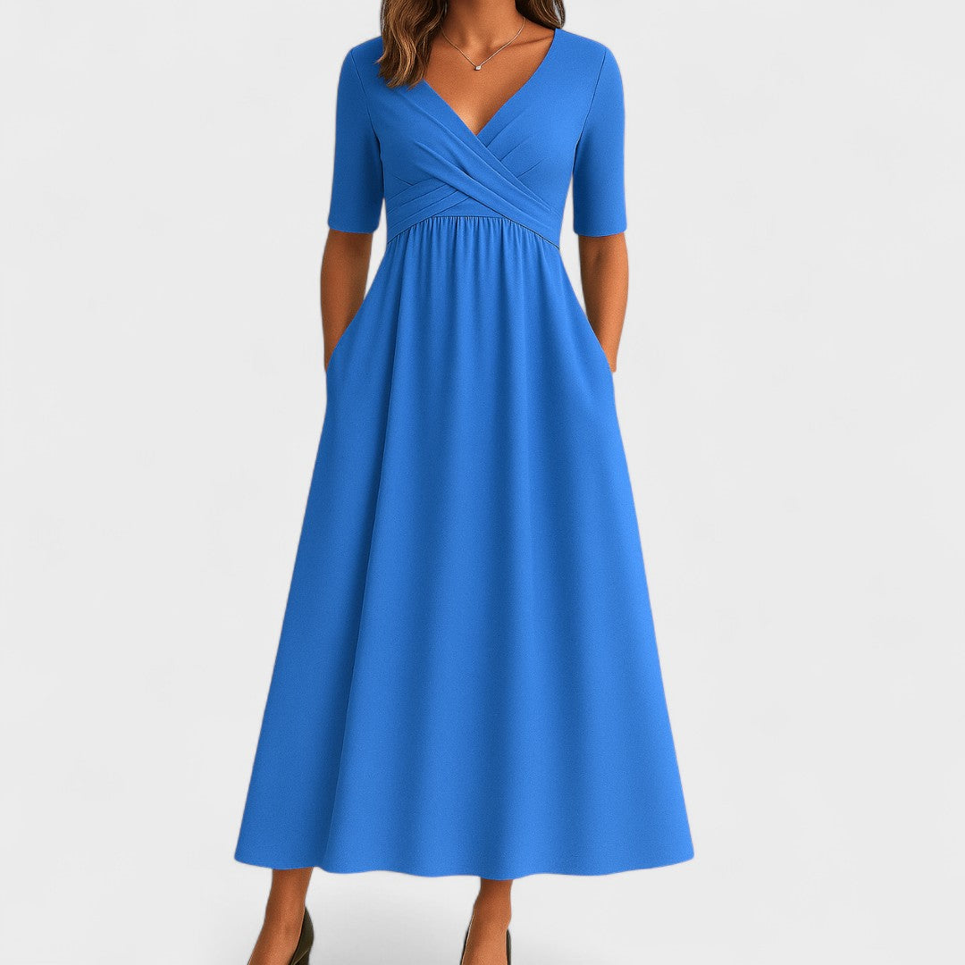 Emily – Elegant Midi Dress for Any Occasion