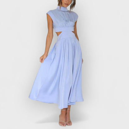 Lucy | Cut-Out Waist Pocketed Holiday Midi Dress
