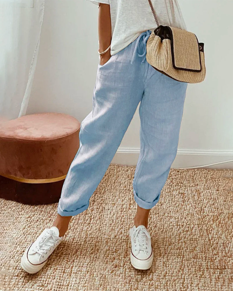 Luca | Lightweight Linen Trousers