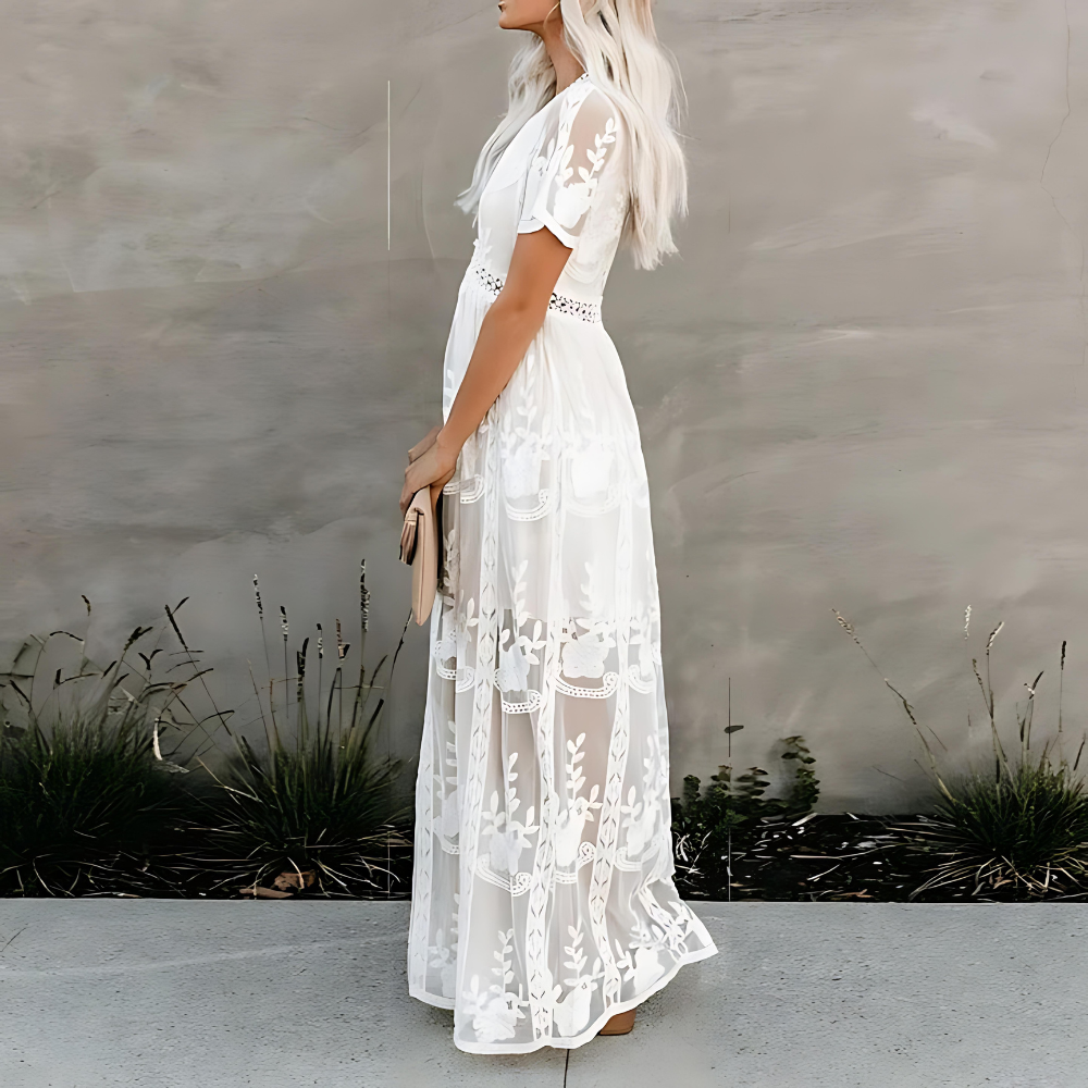 Elise | Summer Dress with Lace Detail