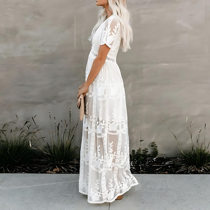 Elise | Summer Dress with Lace Detail