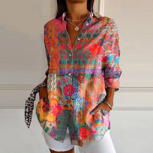 Zarel | Vintage Floral Print Blouse
