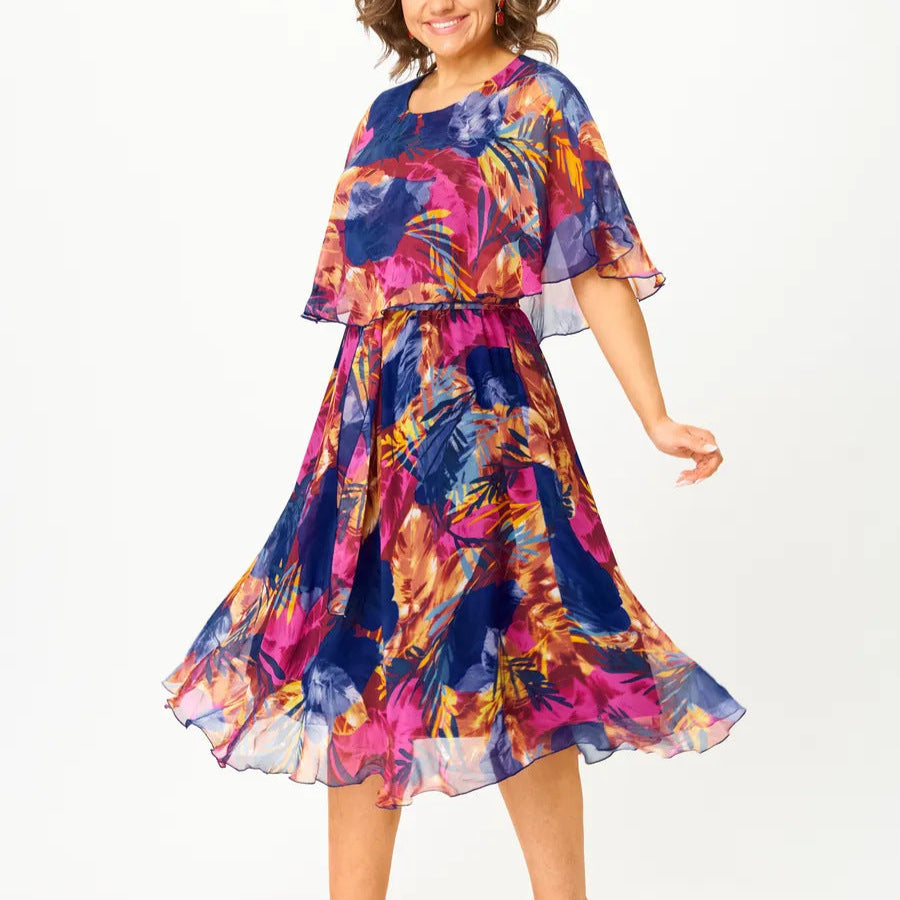 AYALA | Flowing Plus Size Chiffon Dress for Ultimate Comfort