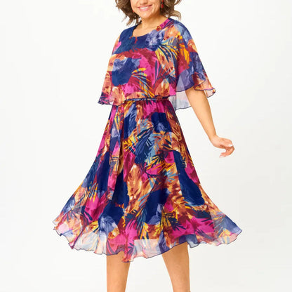 AYALA | Flowing Plus Size Chiffon Dress for Ultimate Comfort