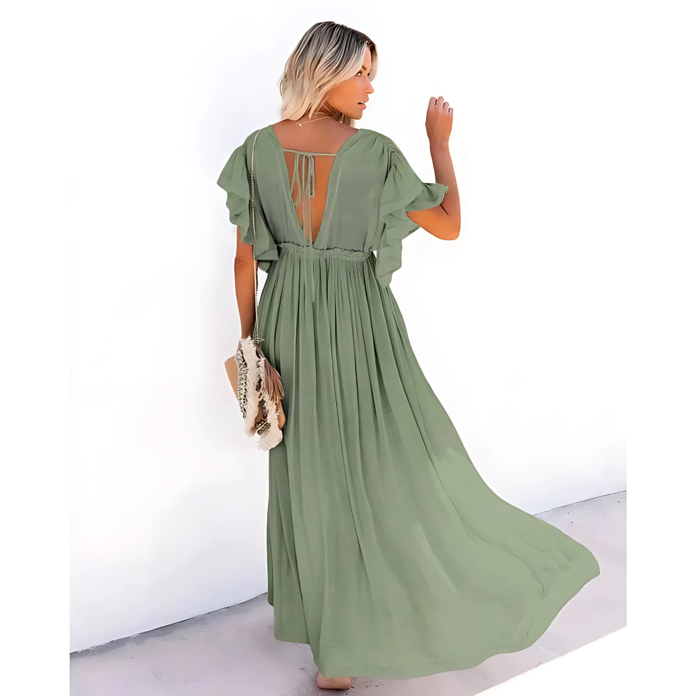 Daria | Green Maxi Summer Dress