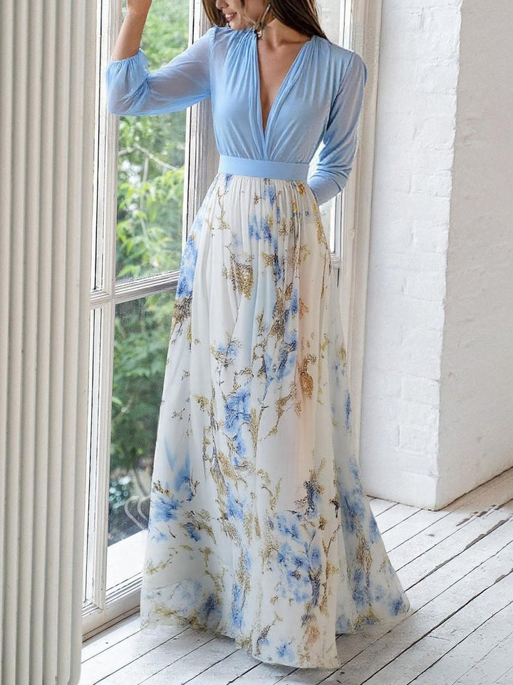 Elara | Floral Print Maxi Dress
