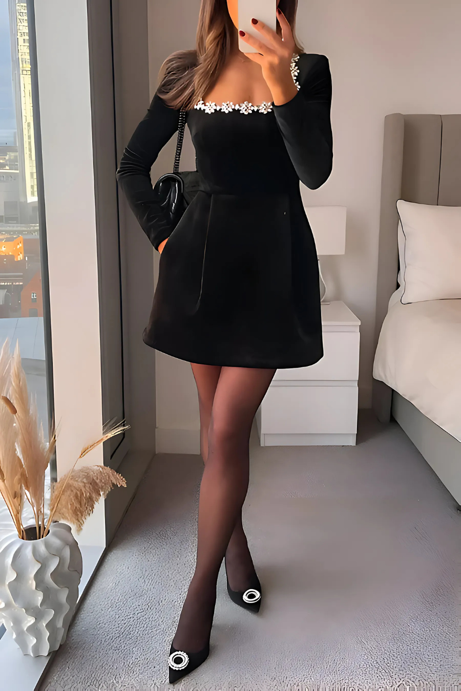 Hannah | Elegant Flair Dress