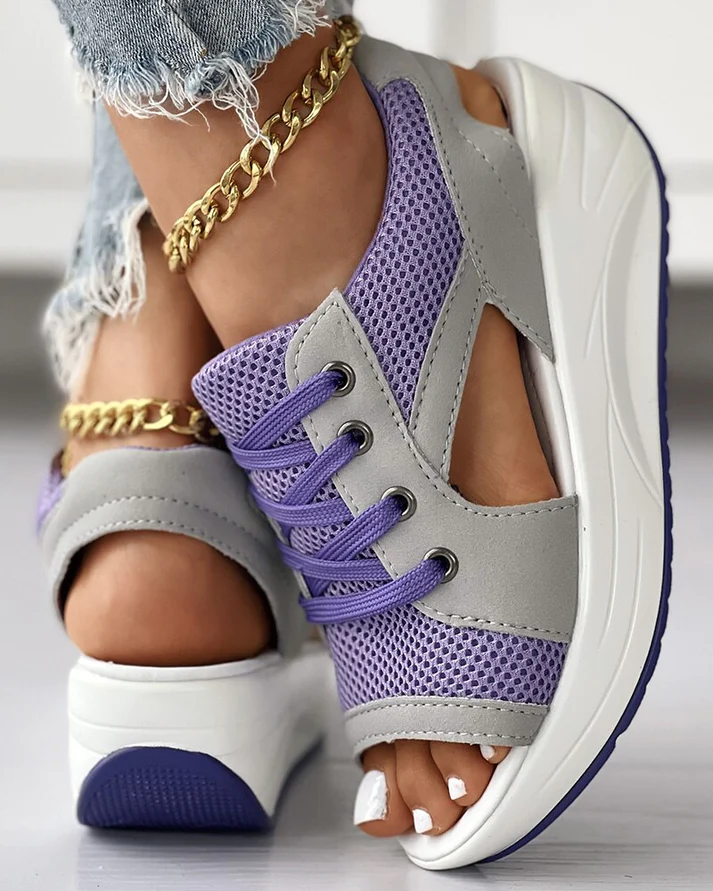 Sienna | Sporty Sneaker Wedge Sandals