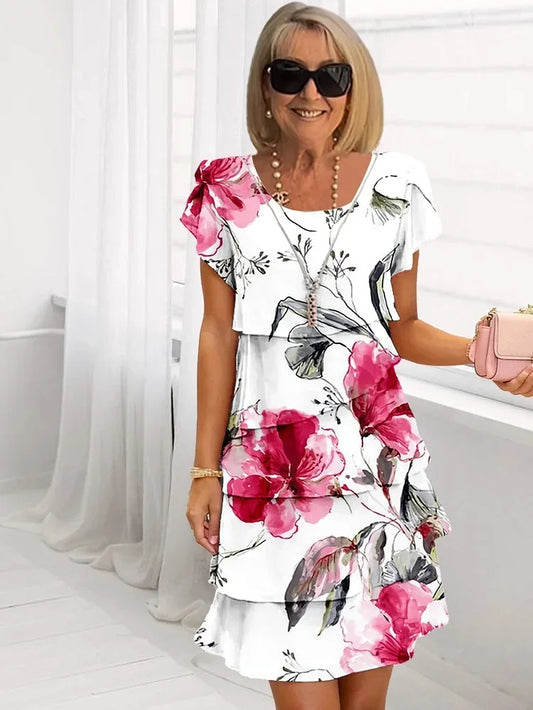 Aoife | Ruffled Floral Dress