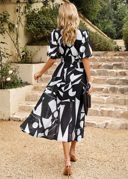 Estina | Elegant Bloom Midi Dress