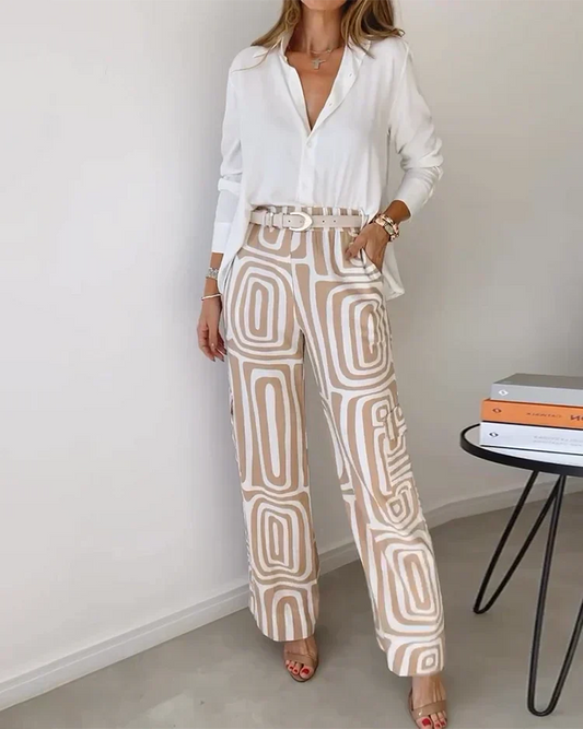 Kaia | Geometric Palazzo Set