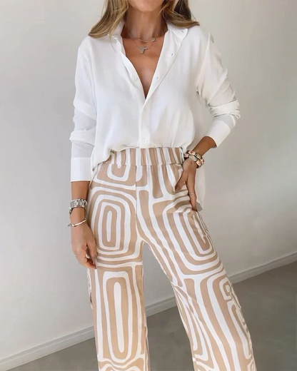 Kaia | Geometric Palazzo Set