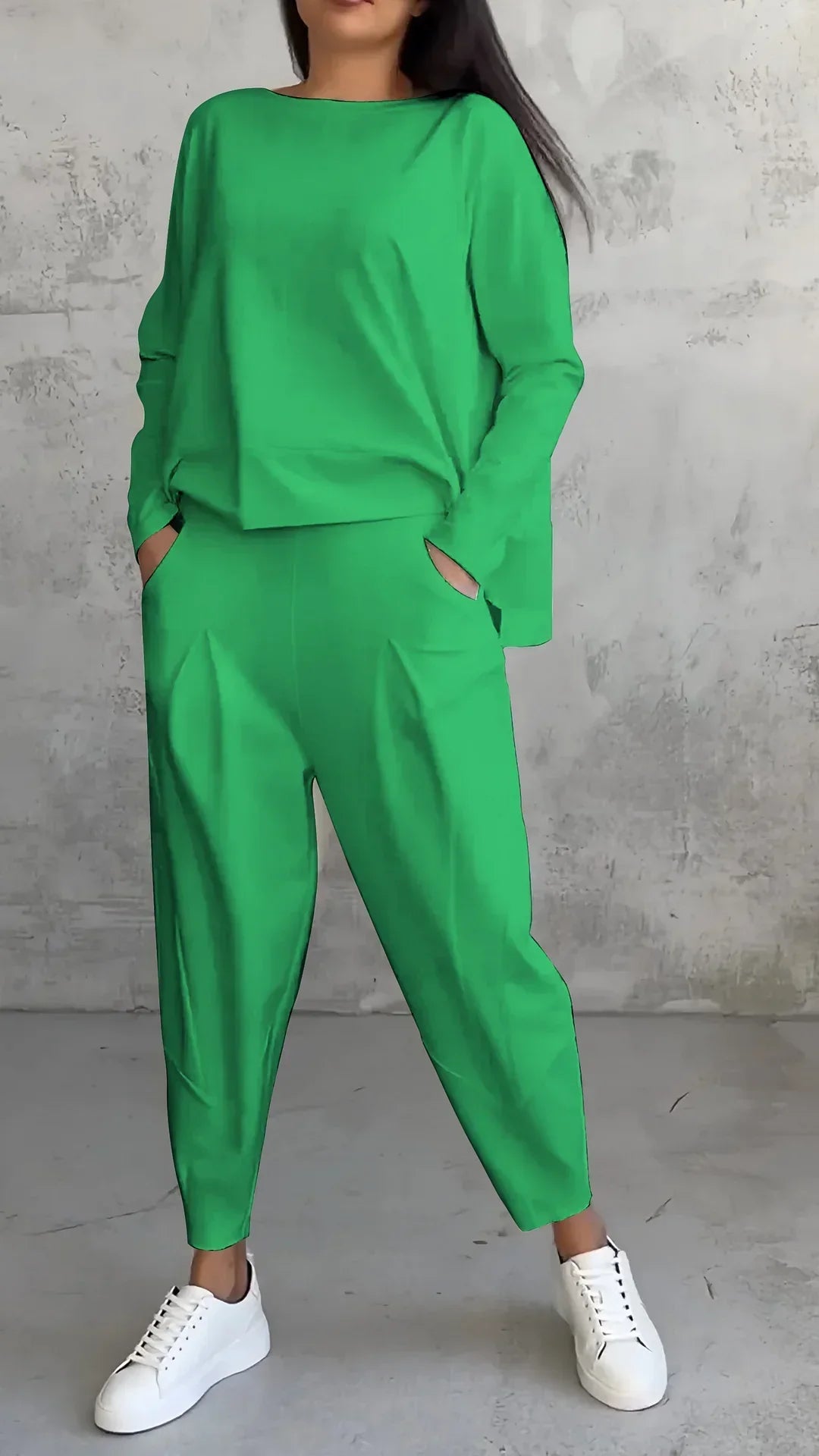 Nora | Casual Round Neck Long Sleeve Two-Piece Suit
