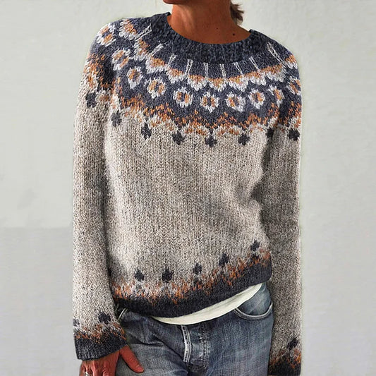 Clara | Geometric Contrast Sweater